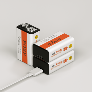 900mah lithium oplaadbare batterij 9V fjouwerkante mikrofoan multimeter medysk ynstrumint USB oplaadbare lithium batterij