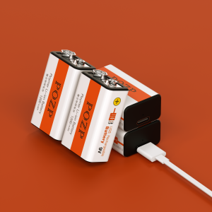 900 mAh litium baterai isi ulang 9 V kuadrat mikropon multimeter alat médis USB rechargeable batré litium