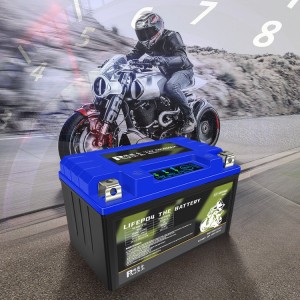 Bateri motosikal tersuai 12V motosikal permulaan bateri dalam kitaran dalam bateri fosfat besi litium