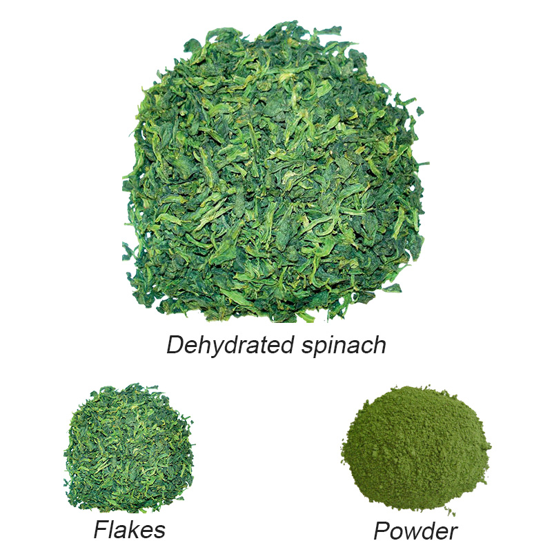 Dehydrated spinach