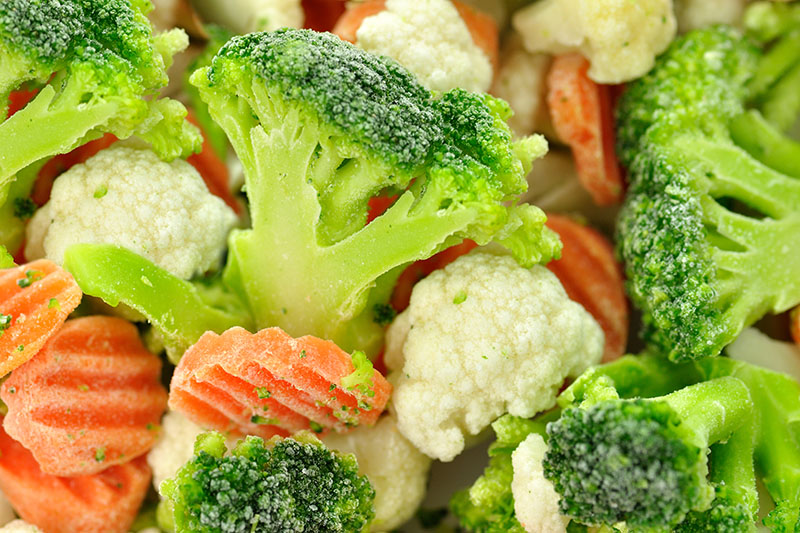 Frozen vegetables can also “lock in” nutrients