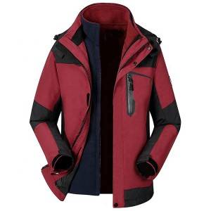 Womens 3 in 1 rain jacket Custom OEM outdoor clothing waterproof jaket