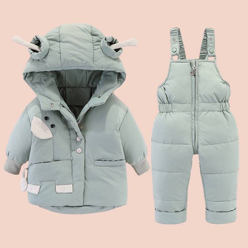 Manufacturer for Baby Bibs - Children’s hooded jumpsuit padded duck down and down suit – Ruisheng