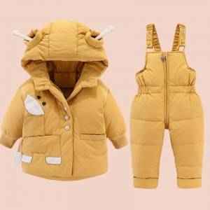 Children’s hooded jumpsuit padded duck down and down suit