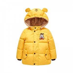 Men and women baby hooded thick duck down down jacket