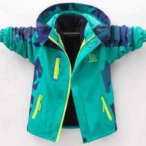 Boys and girls printed winter thick duck down jacket