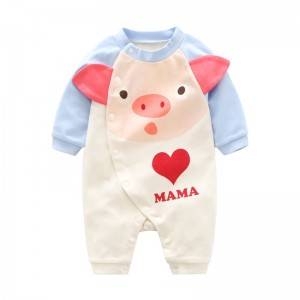 Baby one-piece body-fitting cotton long-sleeved baby romper