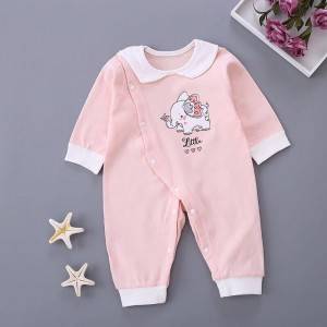 Baby one-piece body-fitting cotton long-sleeved baby romper