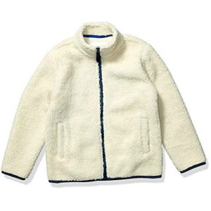 Toddlers’ Polar Fleece Lined Sherpa Full-Zip Jackets Wind Breaker Winter Kids Sherpa Jacket