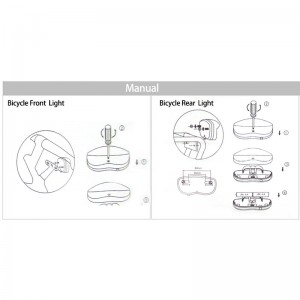 Bicycle Front Light and Rear Light Set