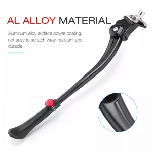 One of Hottest for China High Quality Mountain Bike Road Bicycle Aluminum Alloy Kickstand Single Support Foot Side Stand Bicycle Accessories