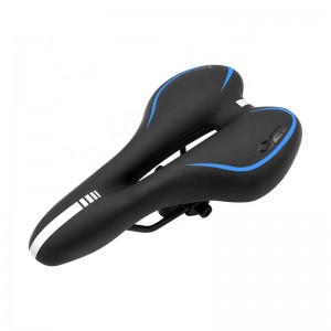 Factory Selling China Bike Saddle with Tail Lights Thicken Widen Saddles Soft Comfortable Cycling Saddle Bicycle Bike Seat