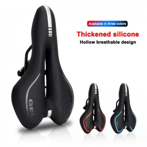 Factory Selling China Bike Saddle with Tail Lights Thicken Widen Saddles Soft Comfortable Cycling Saddle Bicycle Bike Seat