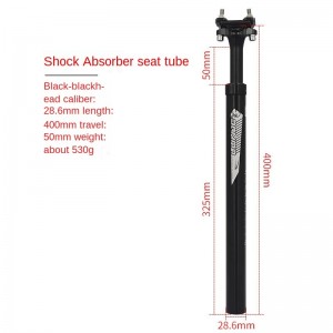 Suspension Seat Post Shock Absorber Damping 27.2 28.6 30.4 30.9 31.6mmx400mm MTB Mountain Bike Bicycle Seat Post