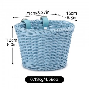 Bike Basket With Rattan Wicker Bicycle Front Basket Bell Tassel Stickers For Kids Bicycle Handmade Carrier Bag