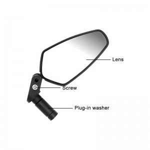 Handlebar Bike mirror HD Blast-Resistant Safe Crystal Clear Glass Adjustable Rotatable Rearview Mirrors Bicycle Mirror