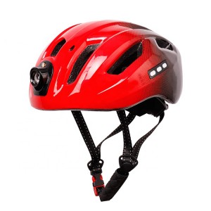Double Side Rear Warning Bicycle Helmet With Lights Shock Absorption Liner Cycling Helmet Road Bike