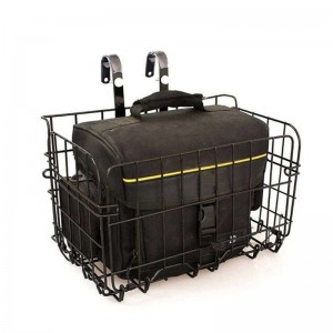 Outdoor removable bicycle basket Bike Wire Basket with Handles Folding Bike Front Basket