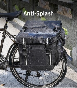 65L Big Capacity Bicycle Pannier Bag Waterproof Double Sides Travelling Pannier Bike Bag