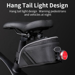 High Capacity Bike Saddle Bag 2021 For Cycle Reflective Stripe Waterproof Zipper Cycle Bag