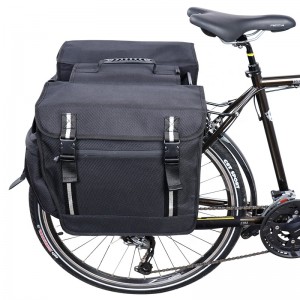2019 Good Quality China Bike Bag Bicycle Panniers with Adjustable Hooks, Carrying Handle, Reflective Trim and Large Pockets