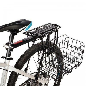 Outdoor removable bicycle basket Bike Wire Basket with Handles Folding Bike Front Basket