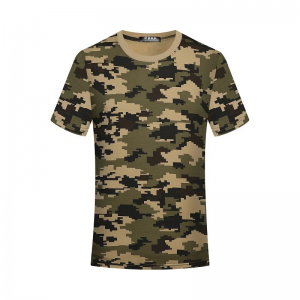 High Quality Customized Military Camouflage Cotton Tee Shirt