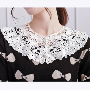 White Lace Collar Necklace Style Clothing Accessory for Women