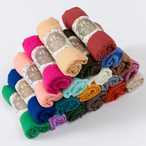 cotton hijab Muslim Head Scarf Solid Color Long Scarf Wrap Scarves