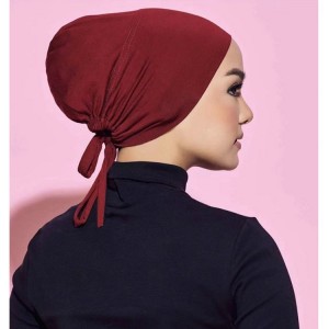 Cap Lslamic Muslim Under Scarf Hijab Cap with Tie-Back Closure