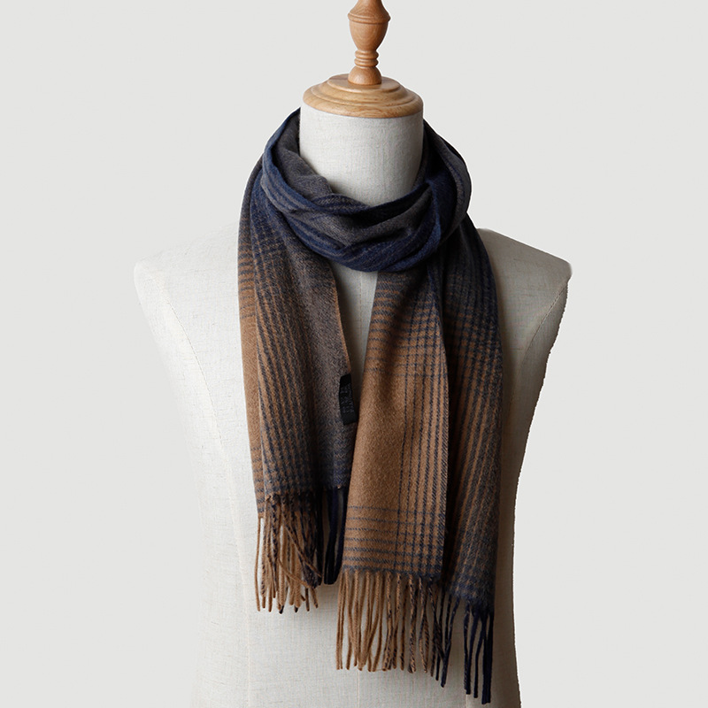 Wholesale Cashmere Scarf Suppliers –  100%  Lambswool  Winter Soft and Cozy Scarf for Men – Runmei