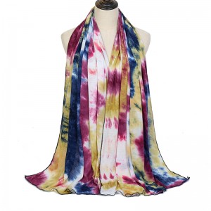 Art Print Head Wrap Vibrant Summer Shawl Nice Hijab Turban