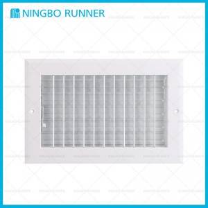 Low MOQ for Residential Hvac Near Me - Aluminum Adjustable Register with Damper Sidewall Ceiling Register White – Ningbo Runner