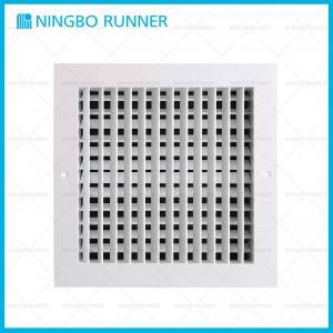 Aluminum Double Deflection Vertical and Horizontal Grille White Sidewall and Ceiling Supplies and Returns