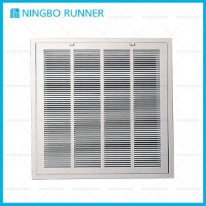 R6 T Bar Steel Lanced Return Filter Grille with R6 Insulation White 24×24 inch