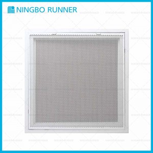 T Bar Steel Perforated Return Filter Grille White 24×24 inch