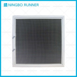 R6 T Bar Aluminum Egg Crate Filter Grille with R6 Insulation White 24×24 inch