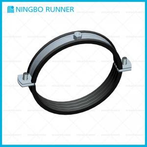 Galvanized Ventilation Pipe Clamp with Rubber