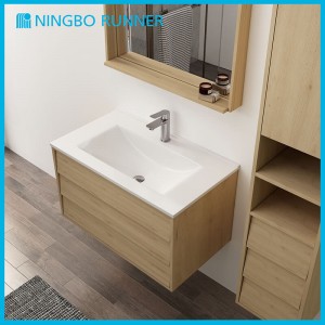 Bathroom Vanity with Sink Modern Design Wash Basin Cabinet Wall Mounted with Mirror