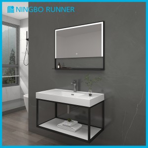 32″ Metal Frame Industry Wall Mount Bathroom Console Cabinet Unit