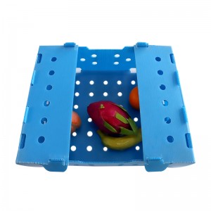 फोल्डेबल वाटरप्रूफ सब्जी बॉक्स ओकरा प्लास्टिक बॉक्स के लिए उच्च गुणवत्ता और कम कीमत वाला बॉक्स