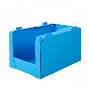 China Factory Colored Custom Coroplast Boxes Folding Stackable Storage Corrugated Boxes
