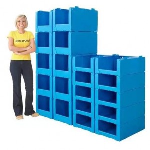 Factory folding plastic corrugated box plastic warehouse storage picking bins