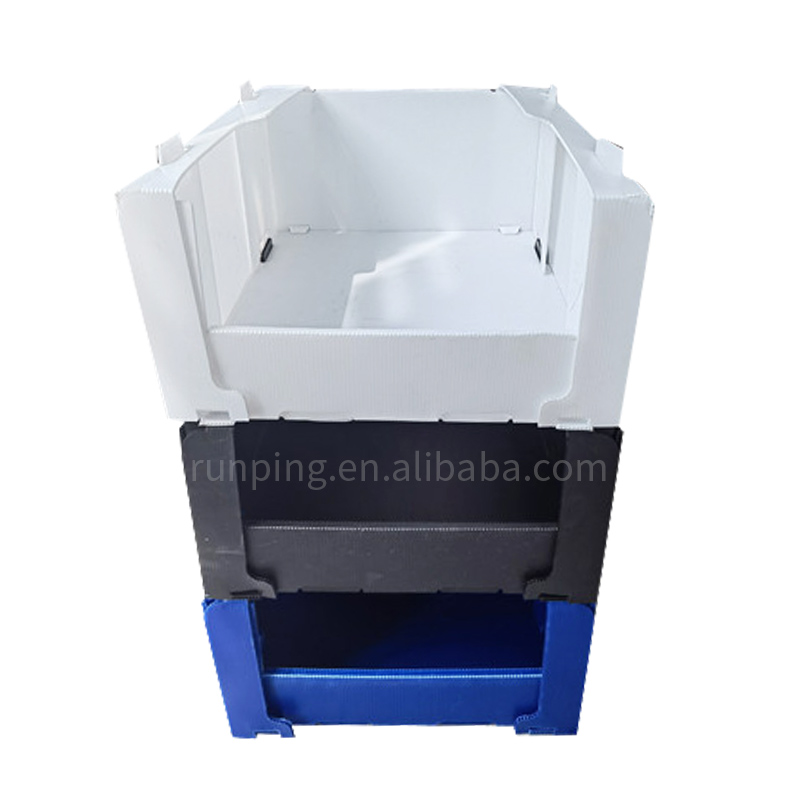 Corflute Corrugated Plastic PP Plastic Stackable Correx Picking Bins For Clothes Warehouse Correx Picking Bins