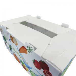 Factory custom waterproof environmental protection hollow vegetable packing box Seafood box Fresh okra box fruit packing box