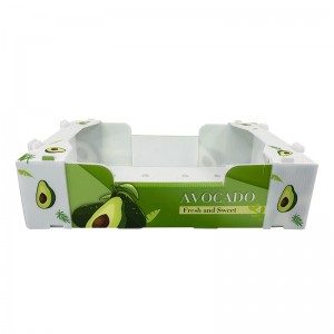 Okolju prijazna zložljiva embalažna škatla za sadje, plastična valovita škatla za zelenjavo Škatla za avokado