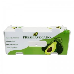 Milieuvriendelijke opvouwbare fruitverpakkingsdoos, plastic golfkartonnen groentedoos, avocadodoos