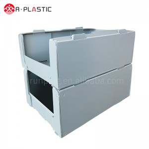 Склад на производителя Сгъваеми подреждащи се пластмасови кутии за съхранение Пластмасови кошчета за събиране