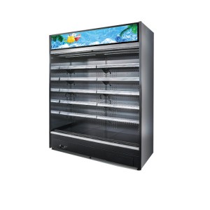 4 Layers Vertical Multideck Open Chiller With Light Box