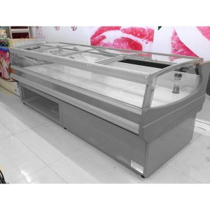 Discount wholesale Commercial Butchery Equipment Deli Meat Freezer Display Chiller with Cover